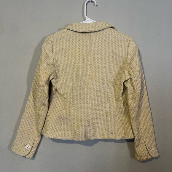Ann Taylor Yellow Tweed Buttoned Blazer Jacket - Women’s 6 Petite - Picture 6 of 6